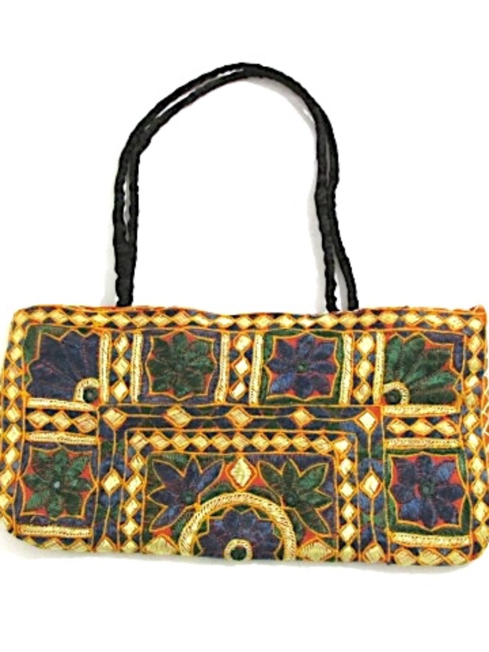 VTG Sequin Embroidered Fabric Shoulder Bag